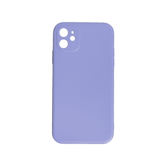 Capa de Silicone com Moldura de Câmera para Apple iPhone 12 Roxo